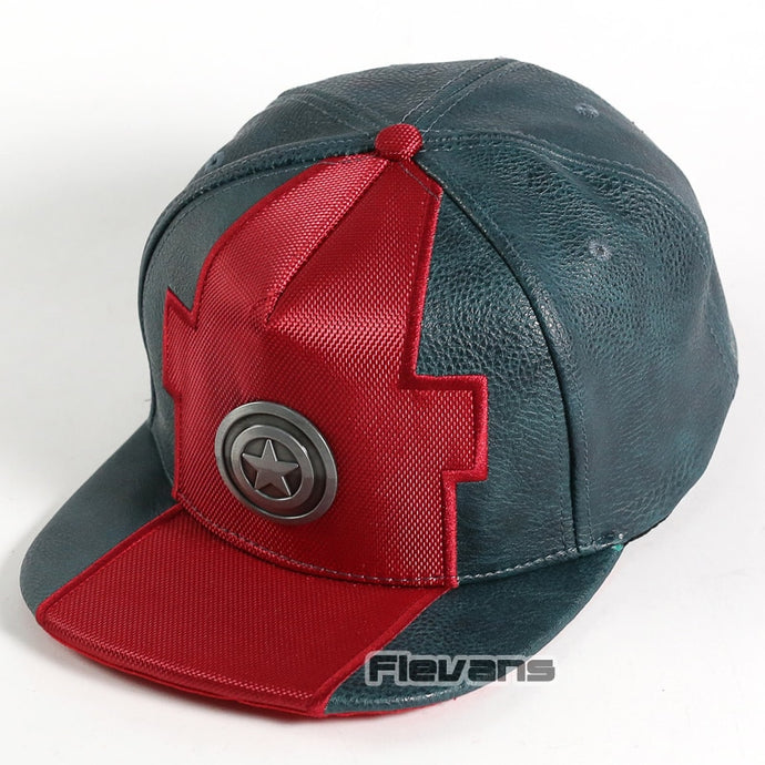 Captain America Leather Baseball Caps