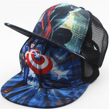 Load image into Gallery viewer, Captain America Spider-Man Iron Man Baseball Cap Children Summer Mesh Snapback Caps